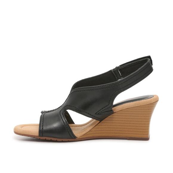 Clarks Collection Women's Kyarra Aster Cutout Wedge Sandals - Picture 4 of 7